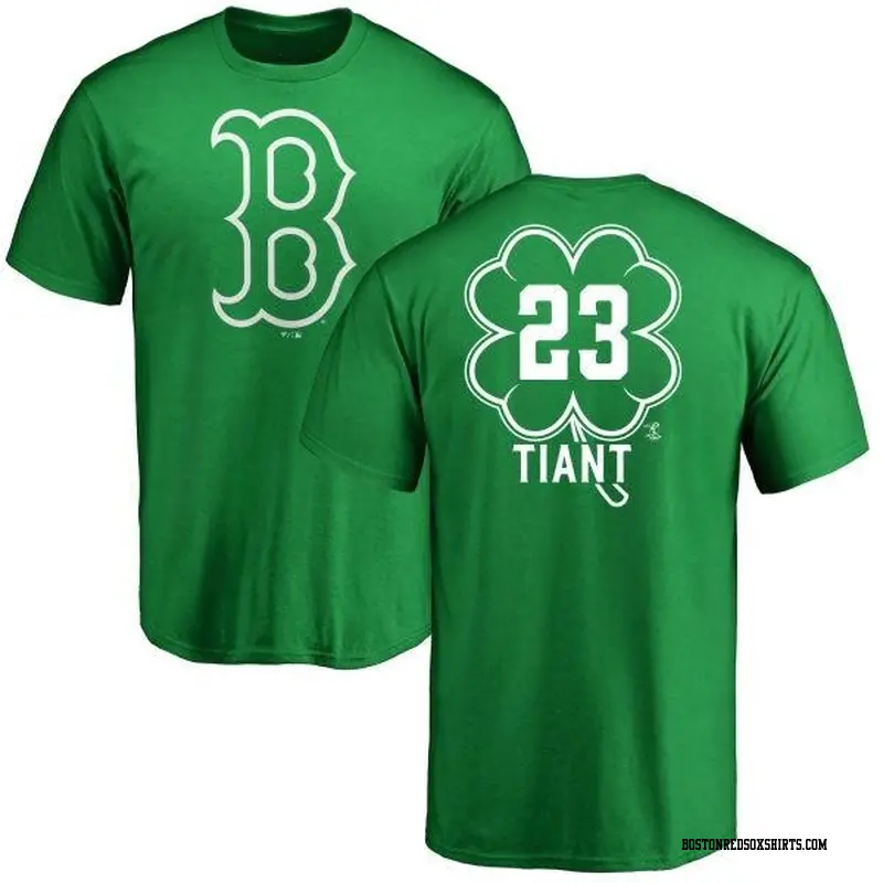 Men's Boston Red Sox ＃23 Luis Tiant Green Branded Dubliner Name & Number T-Shirt Kelly