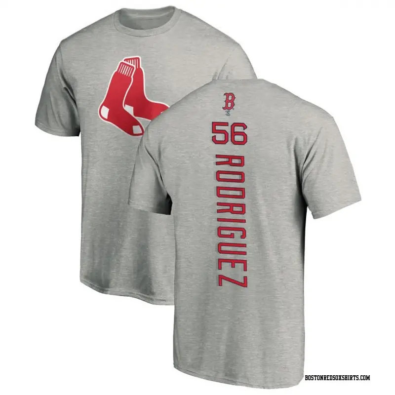 Men's Boston Red Sox ＃56 Joely Rodriguez Ash Backer T-Shirt