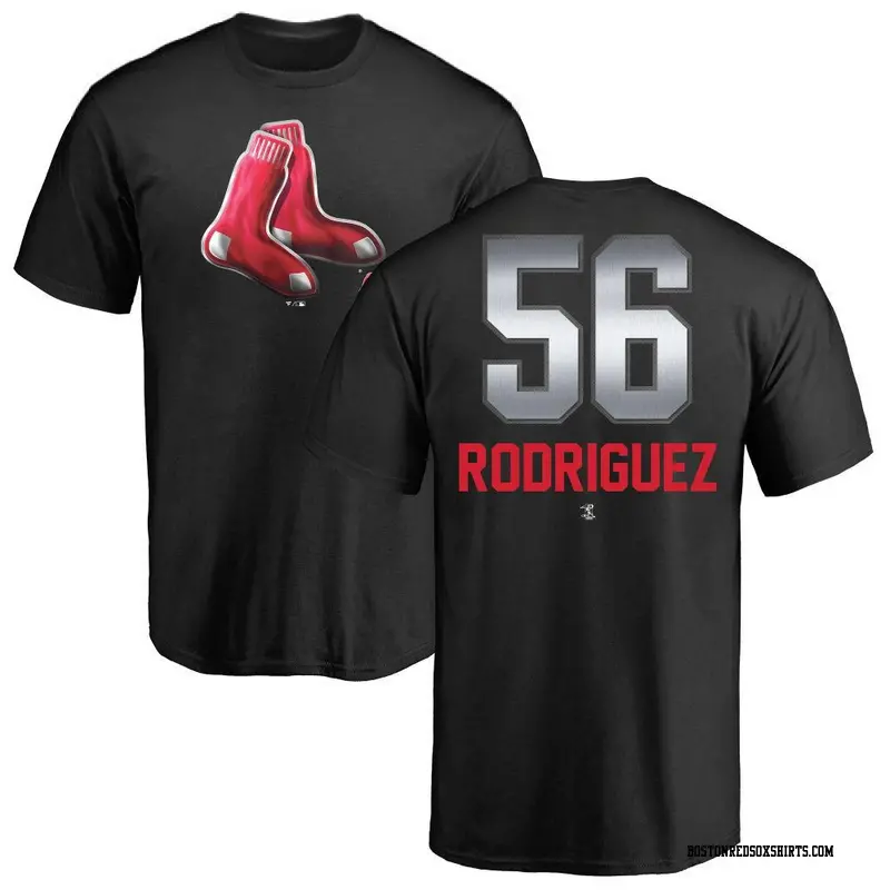 Men's Boston Red Sox ＃56 Joely Rodriguez Black Midnight Mascot T-Shirt