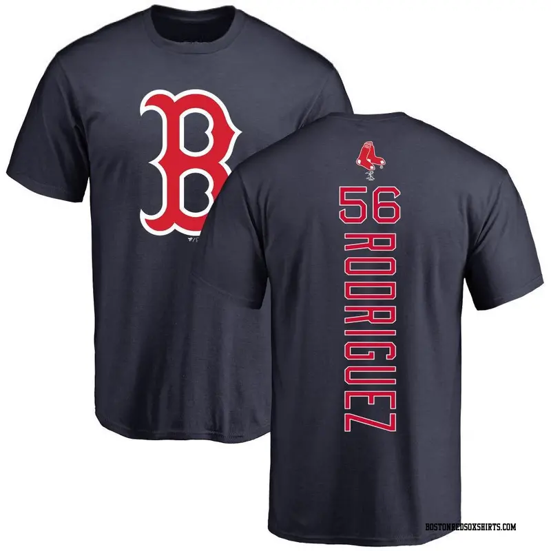 Men's Boston Red Sox ＃56 Joely Rodriguez Navy Backer T-Shirt