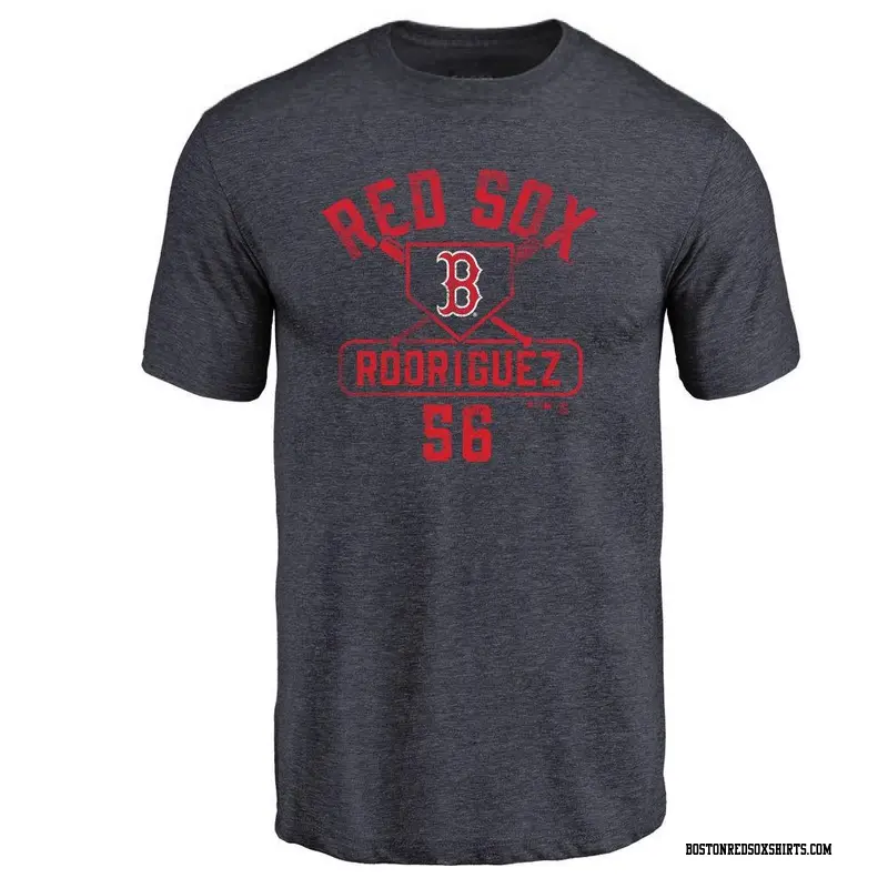 Men's Boston Red Sox ＃56 Joely Rodriguez Navy Base Runner T-Shirt