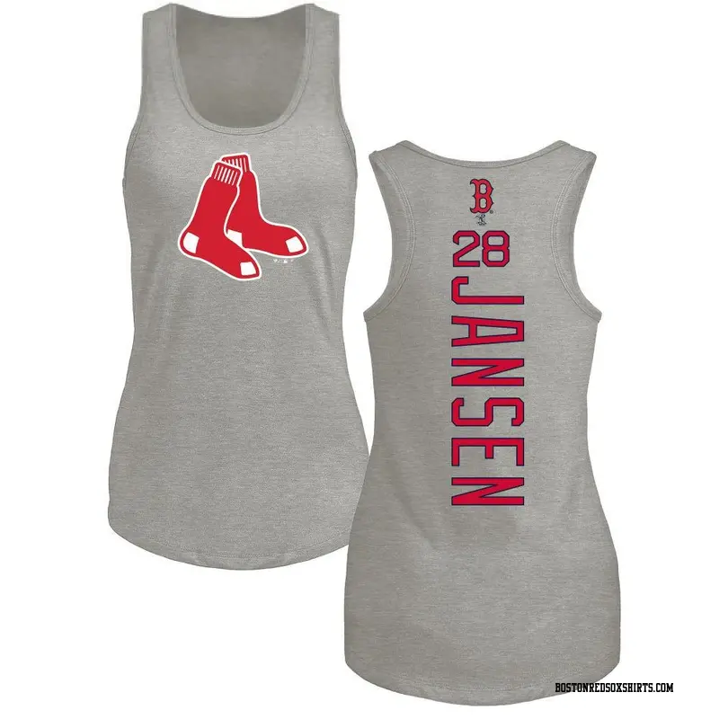 Women's Boston Red Sox ＃28 Danny Jansen Ash Backer Tank Top