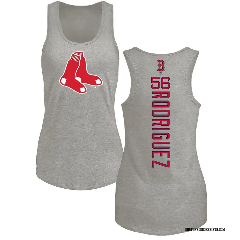 Women's Boston Red Sox ＃56 Joely Rodriguez Ash Backer Tank Top