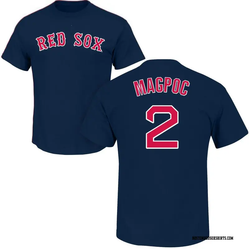 Youth Boston Red Sox ＃2 Adam Magpoc Navy Roster Name & Number T-Shirt