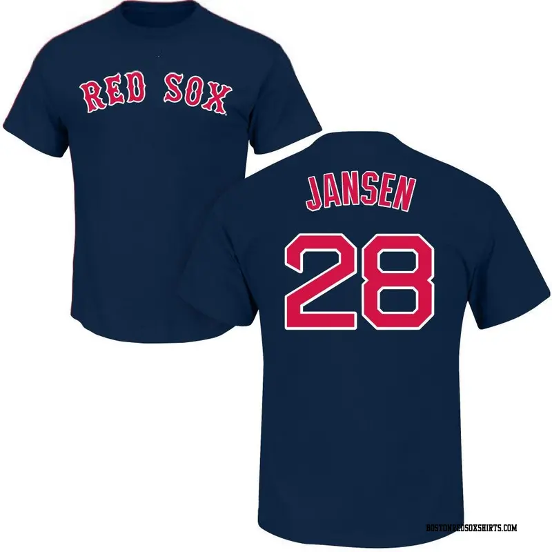 Youth Boston Red Sox ＃28 Danny Jansen Navy Roster Name & Number T-Shirt