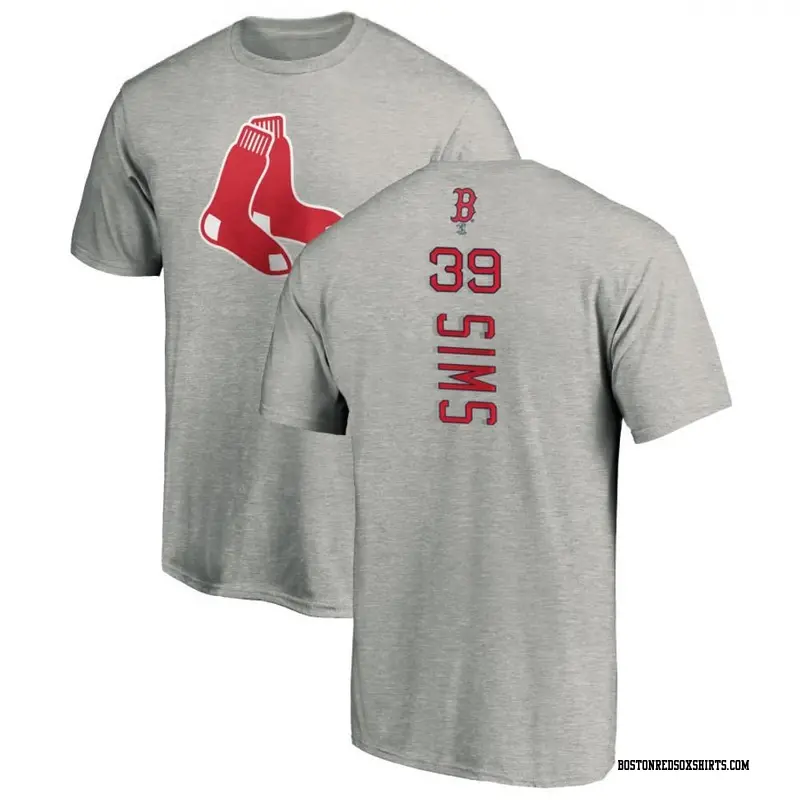 Youth Boston Red Sox ＃39 Lucas Sims Ash Backer T-Shirt